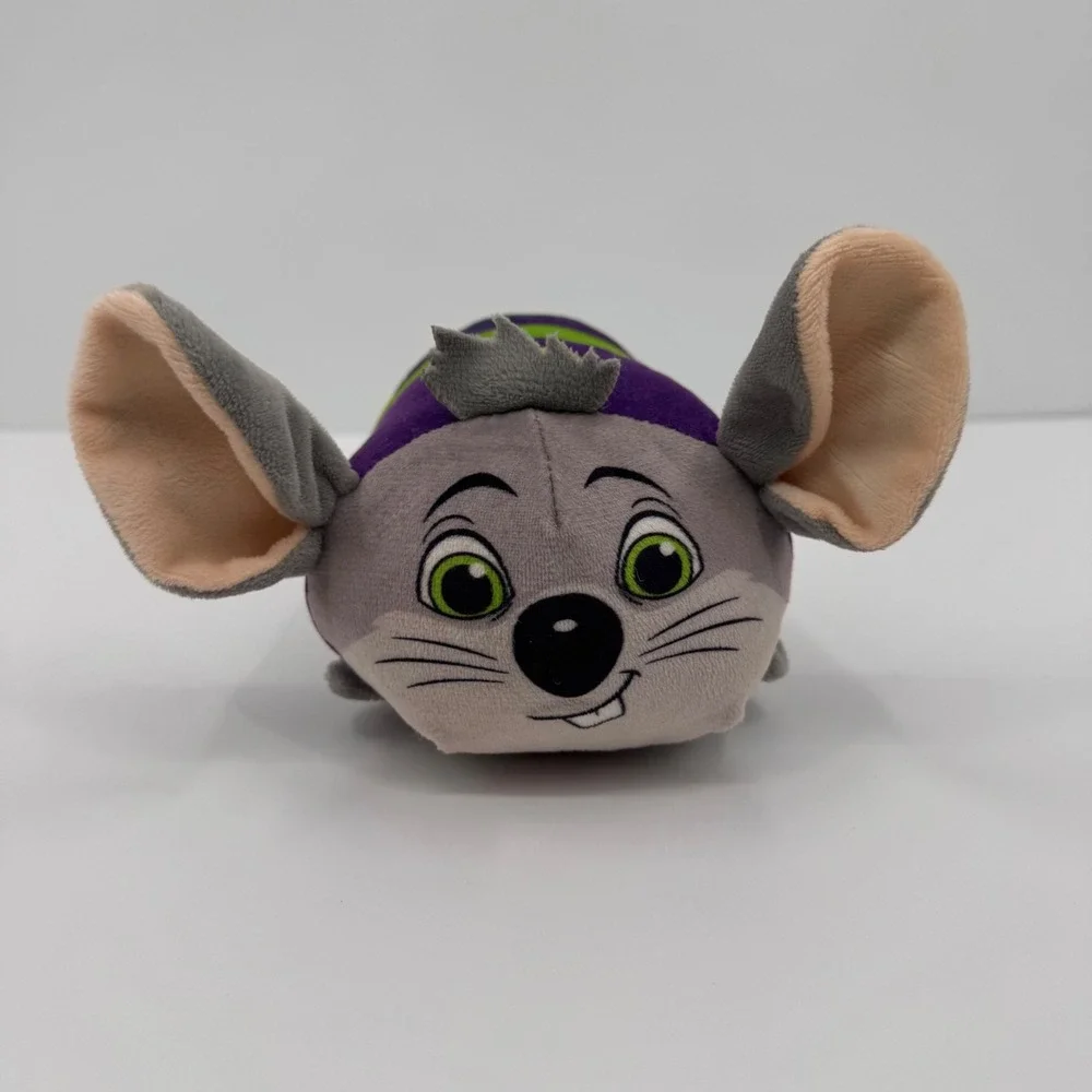 Chuck E Cheese Stackable Plush Mouse Mascot Purple Green Blue C Logo